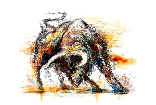 Toro — acuarela Tito Quintino